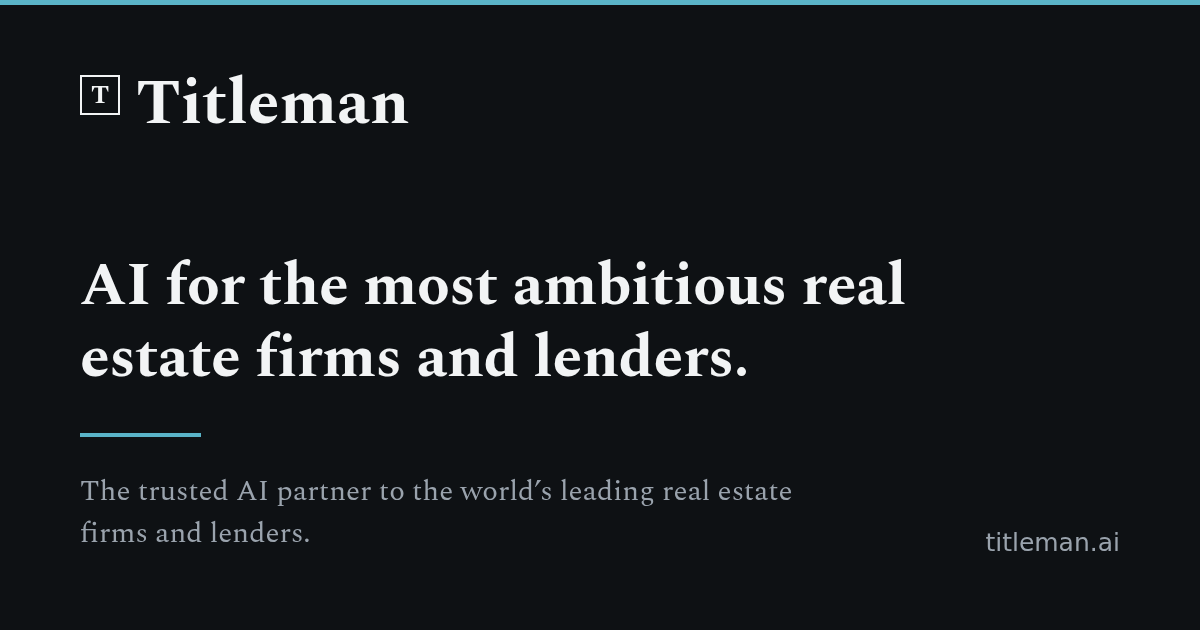 Titleman | The AI operating system for real estate companies